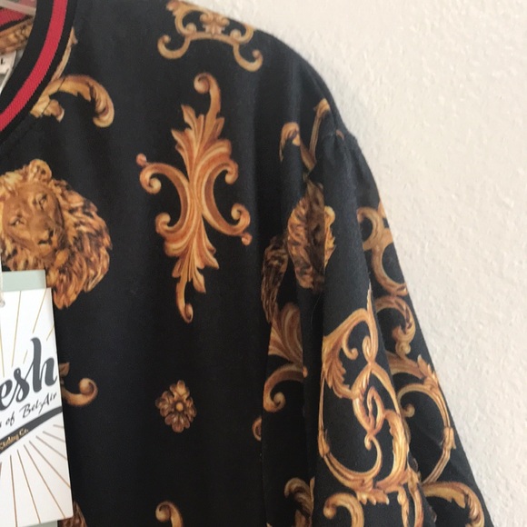 FRESH PRINT OF BEL AIR Men's t shirt black gold size L - Picture 3 of 4